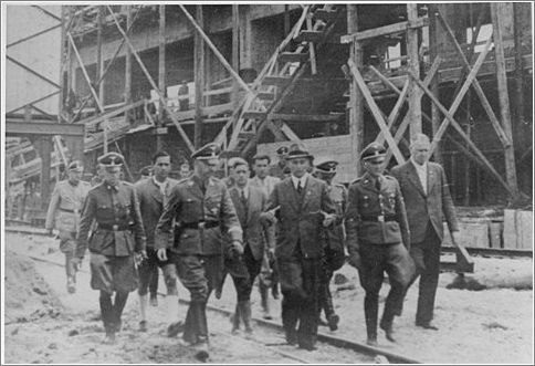 Himmler Tours the Buna Plant